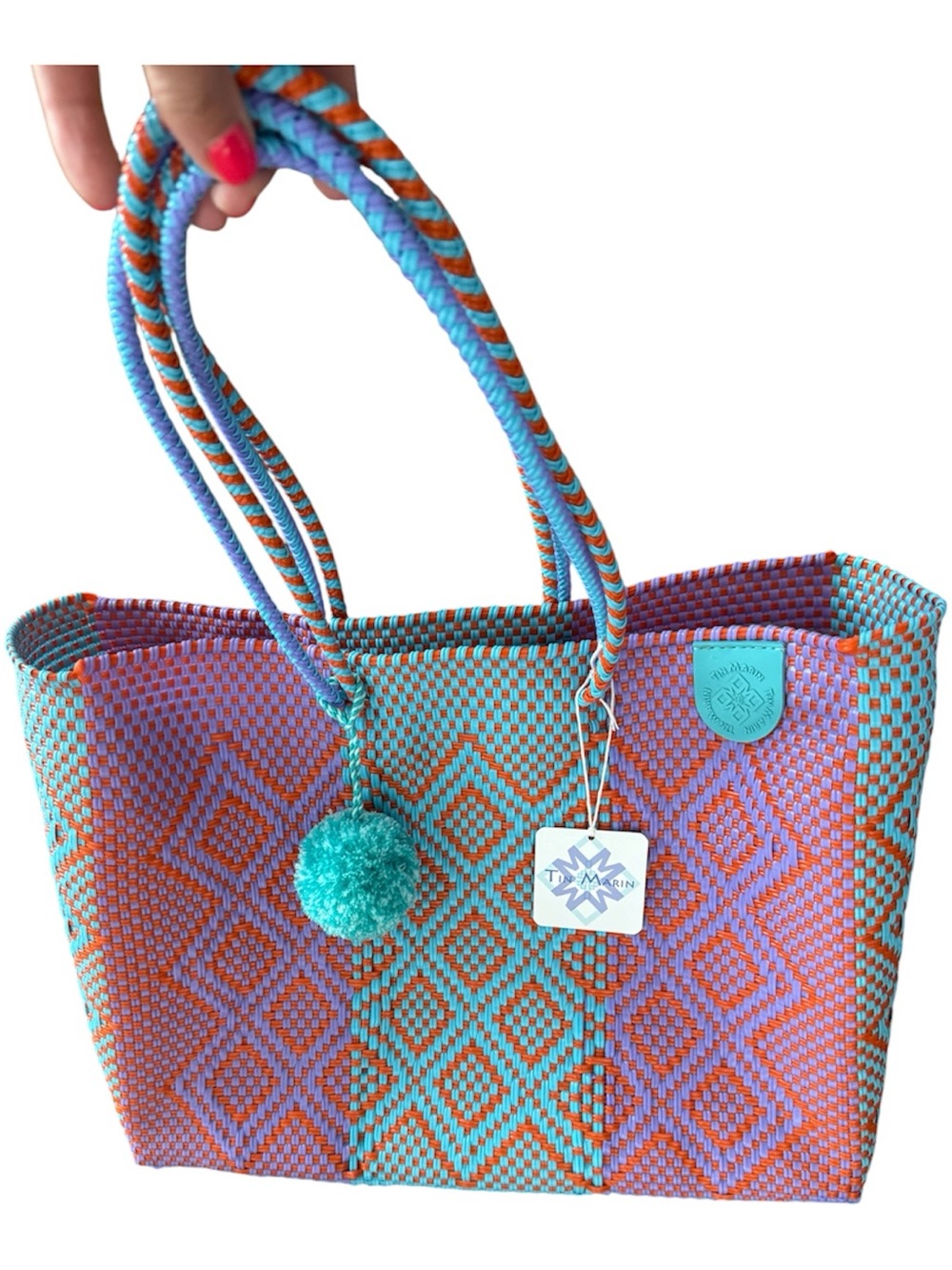 Tin Marin Sunset woven super tote/ beach bag new with tags